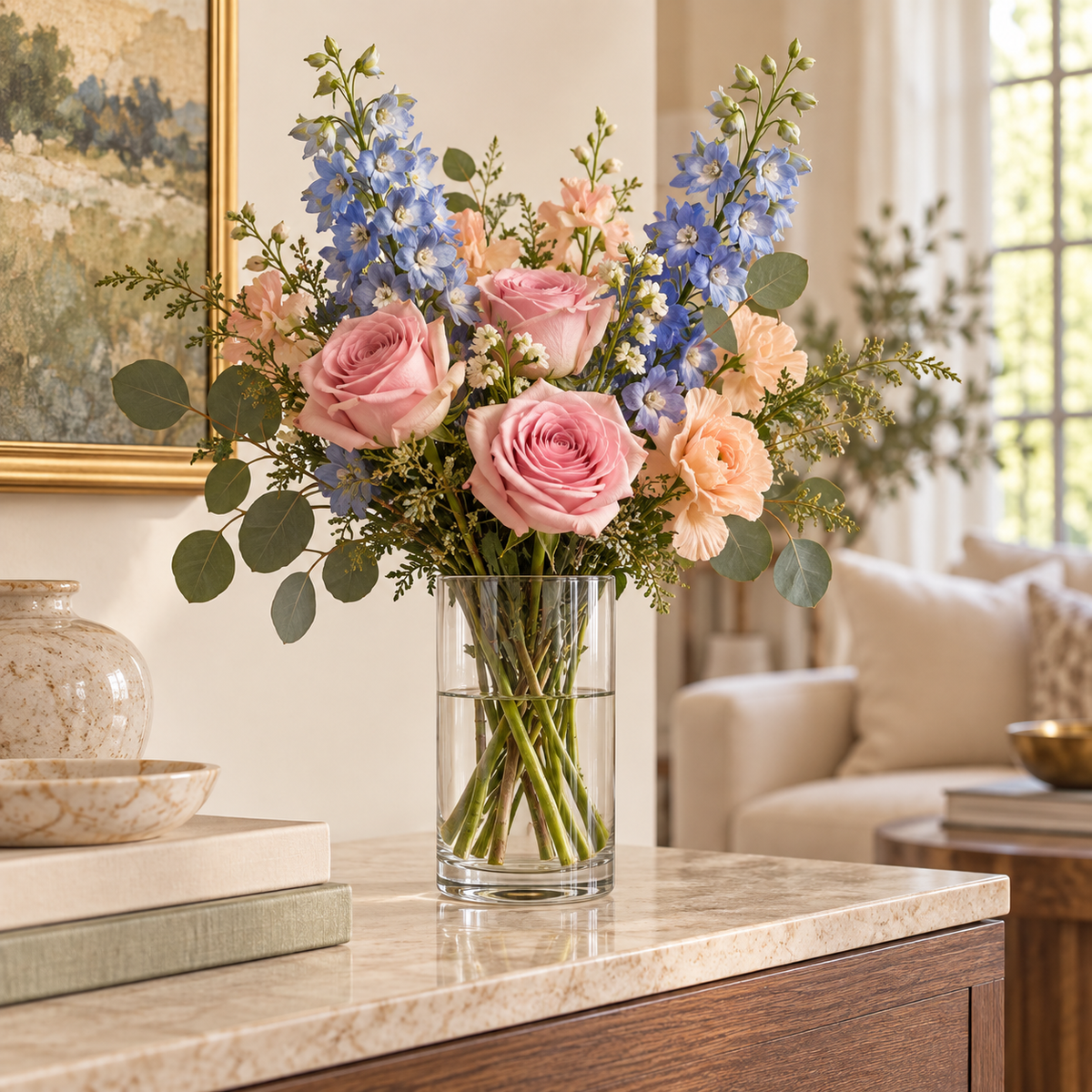 Miri Clear Glass Cylinder Vase