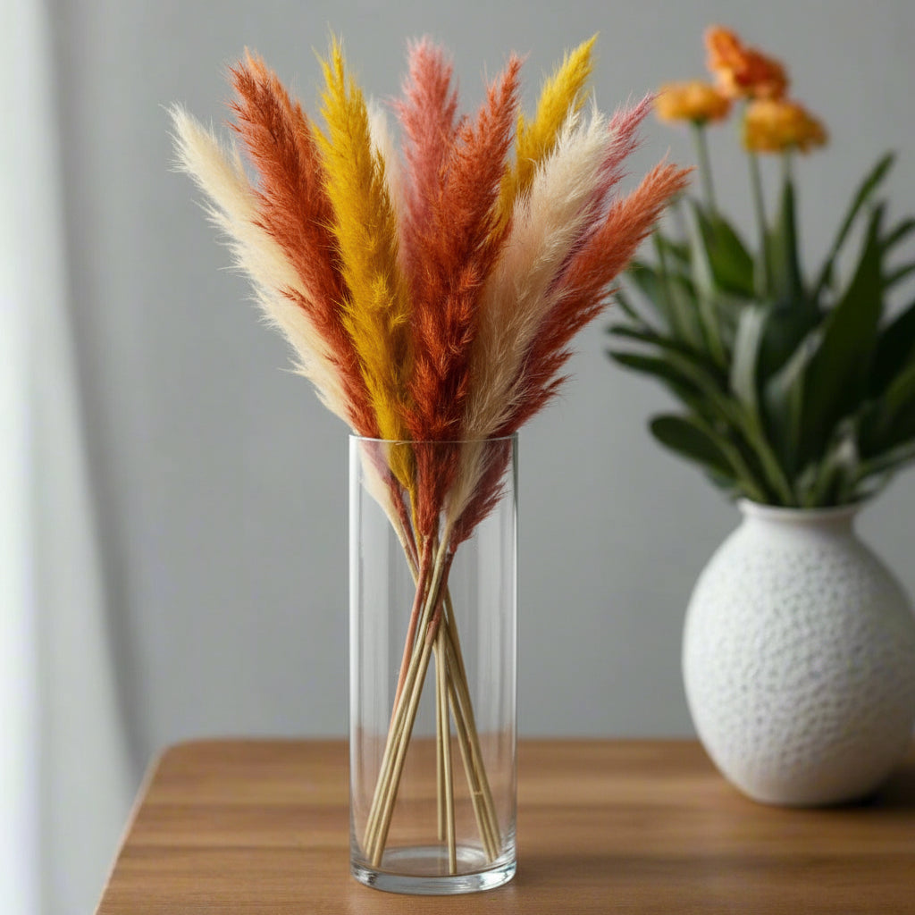 Clear glass vase on a white background