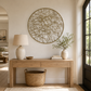Cali Abstract Line Metal Round Wall Art
