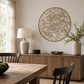 Cali Abstract Line Metal Round Wall Art