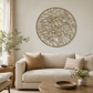 Cali Abstract Line Metal Round Wall Art