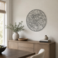 Cali Abstract Line Metal Round Wall Art