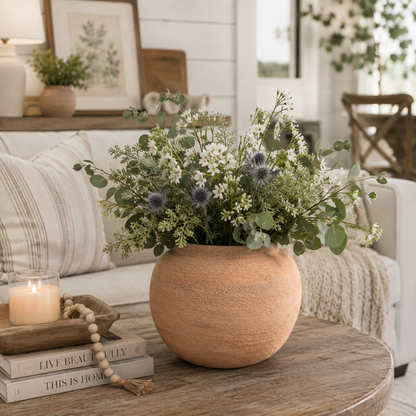 Celle Bulbous Round Ceramic Vase