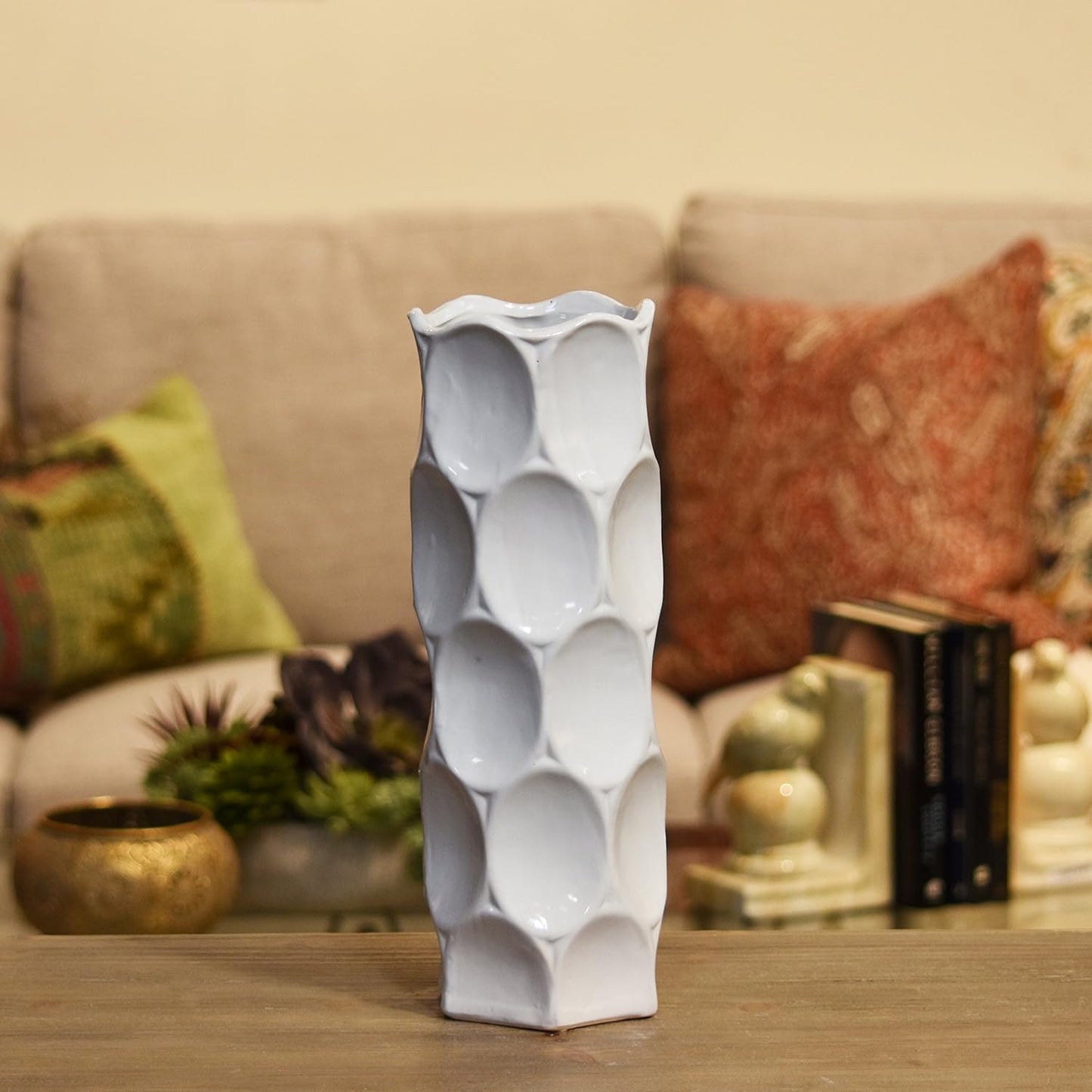 Jaselle Dimpled Ceramic Vase