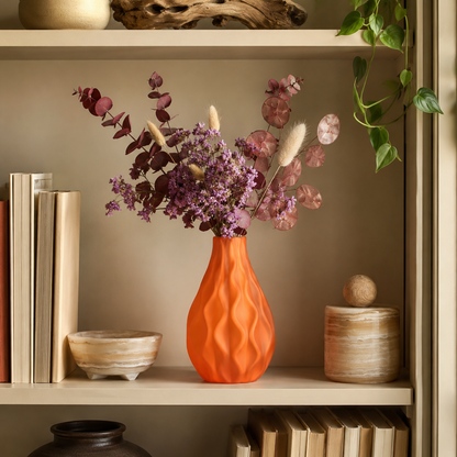 Chana Bellied Wave Ceramic Vase