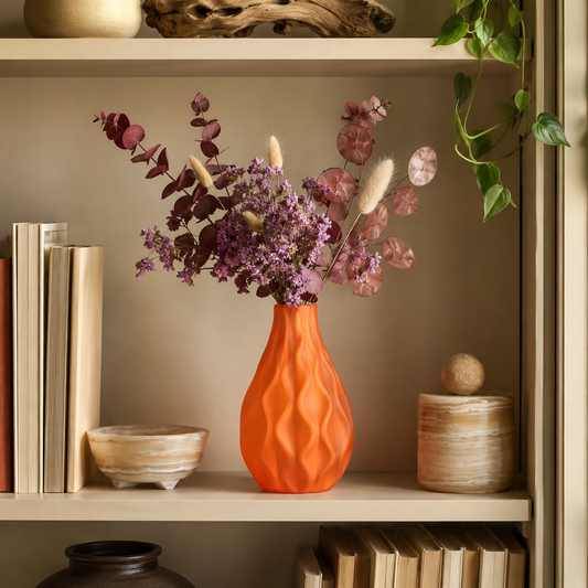 Chana Bellied Wave Ceramic Vase