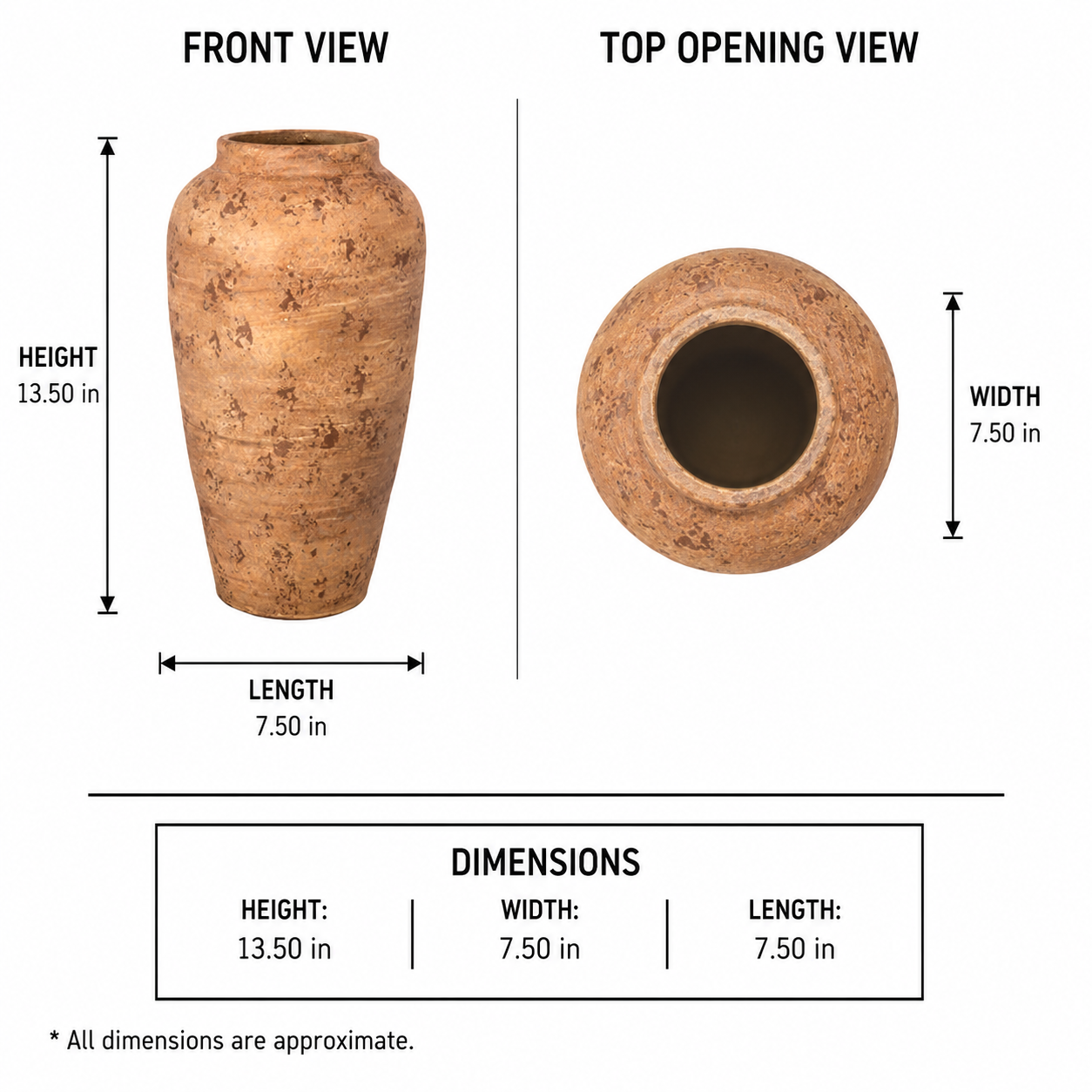 Chanda Tall Handcrafted Cylindrical Textured Vase