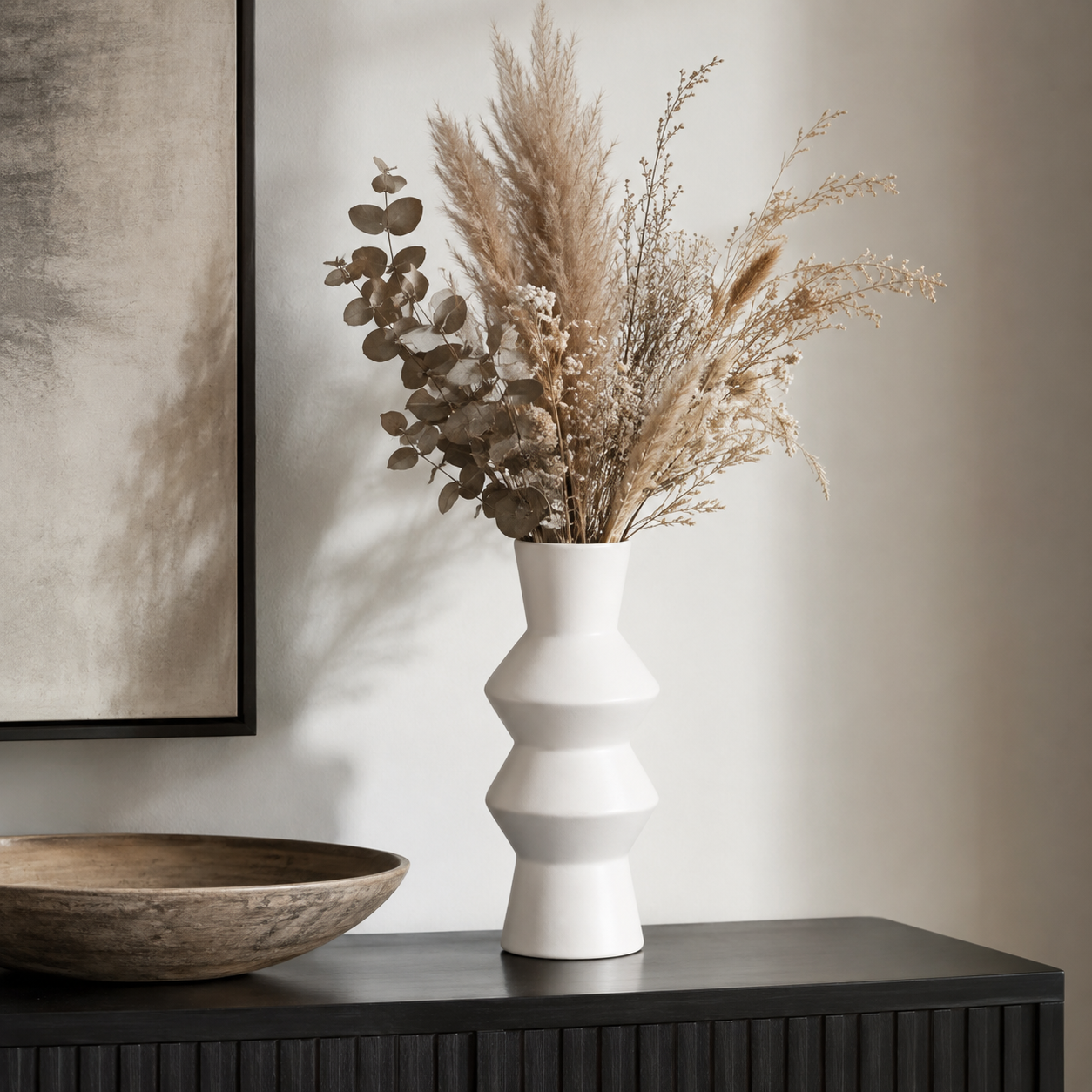 Cyrene Double Saucer Design Ceramic Vase