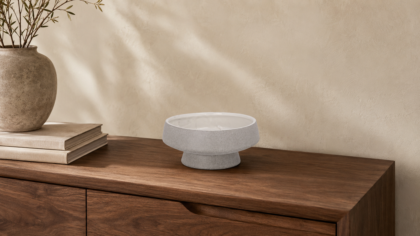 Mystique Ceramic Footed Bowl