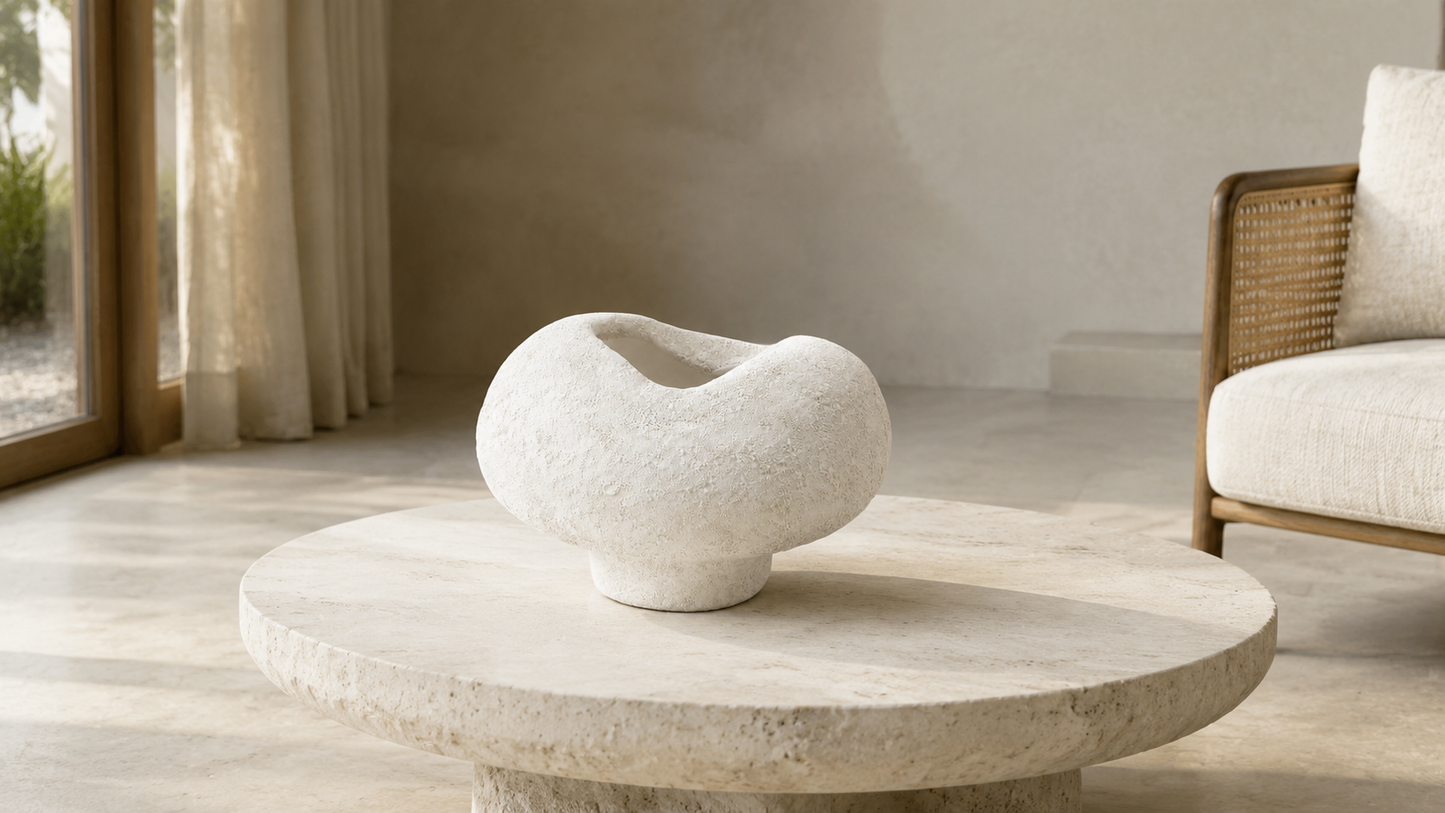 Lane Sculptural Pedestal Ceramic Vase