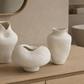 River Handcrafted Textured Urn Vase with Wavy Rim