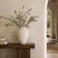 River Handcrafted Textured Urn Vase with Wavy Rim