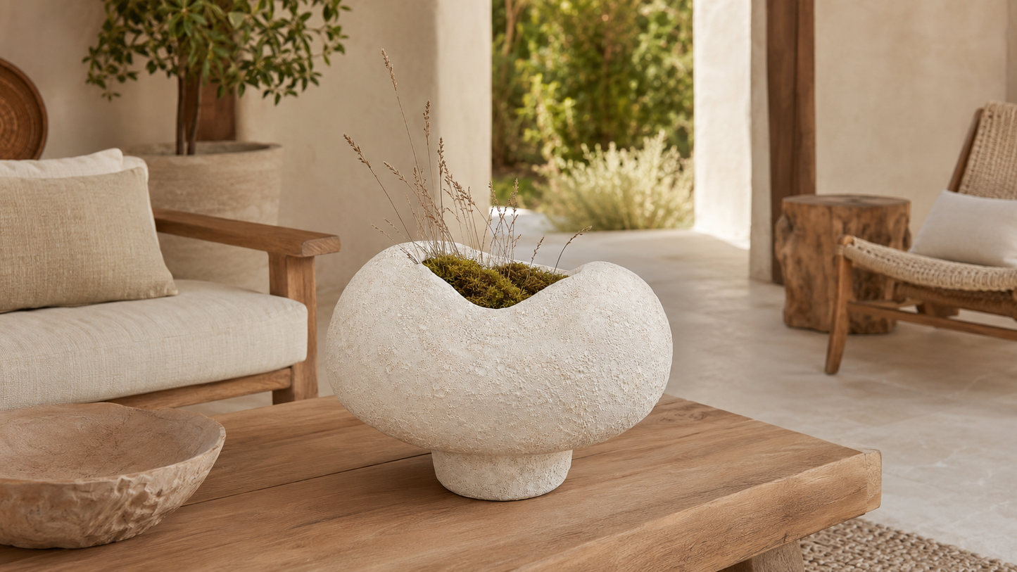 Lane Sculptural Pedestal Ceramic Vase