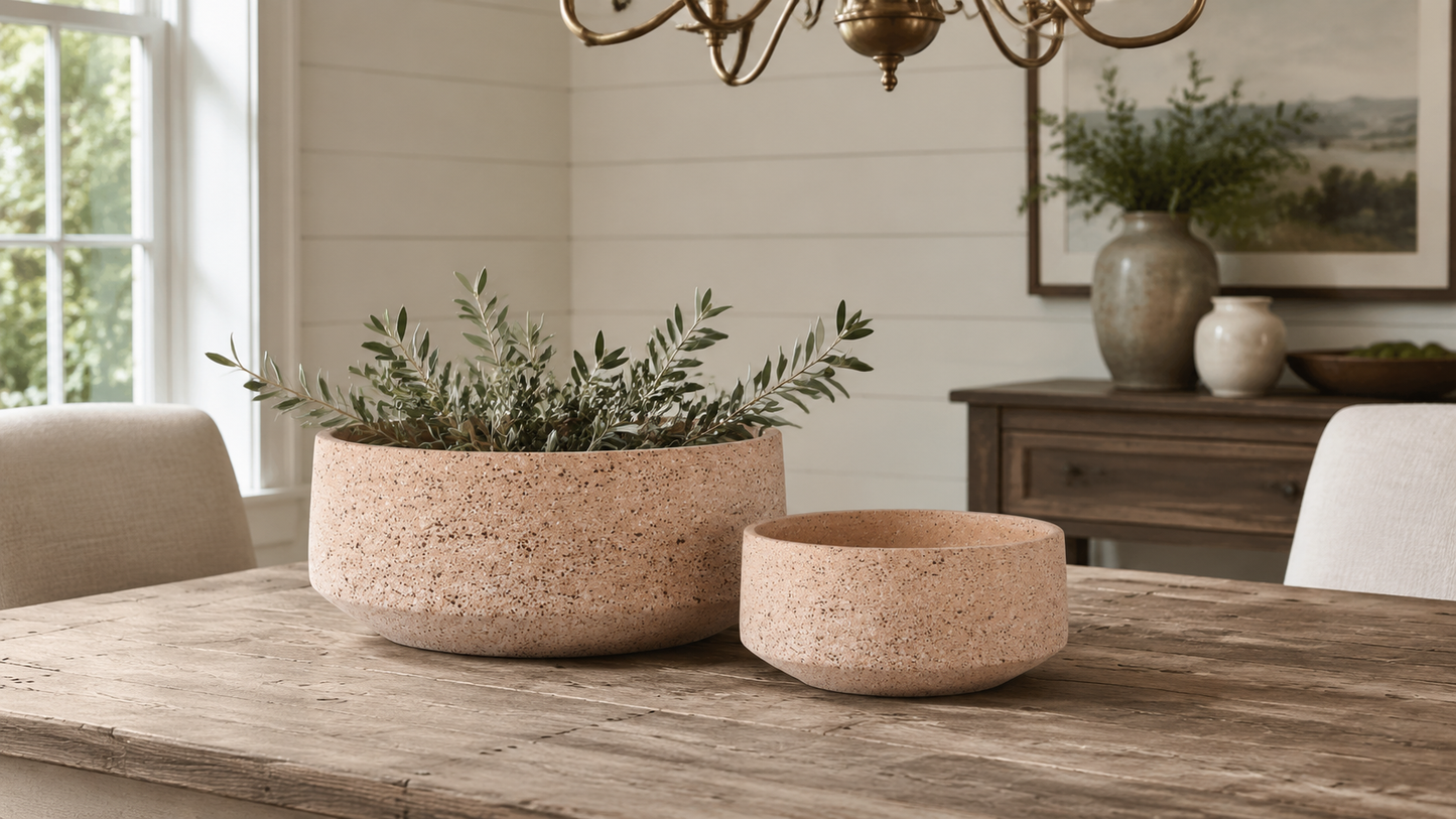 Vesper Granito Cement Bowl Planter