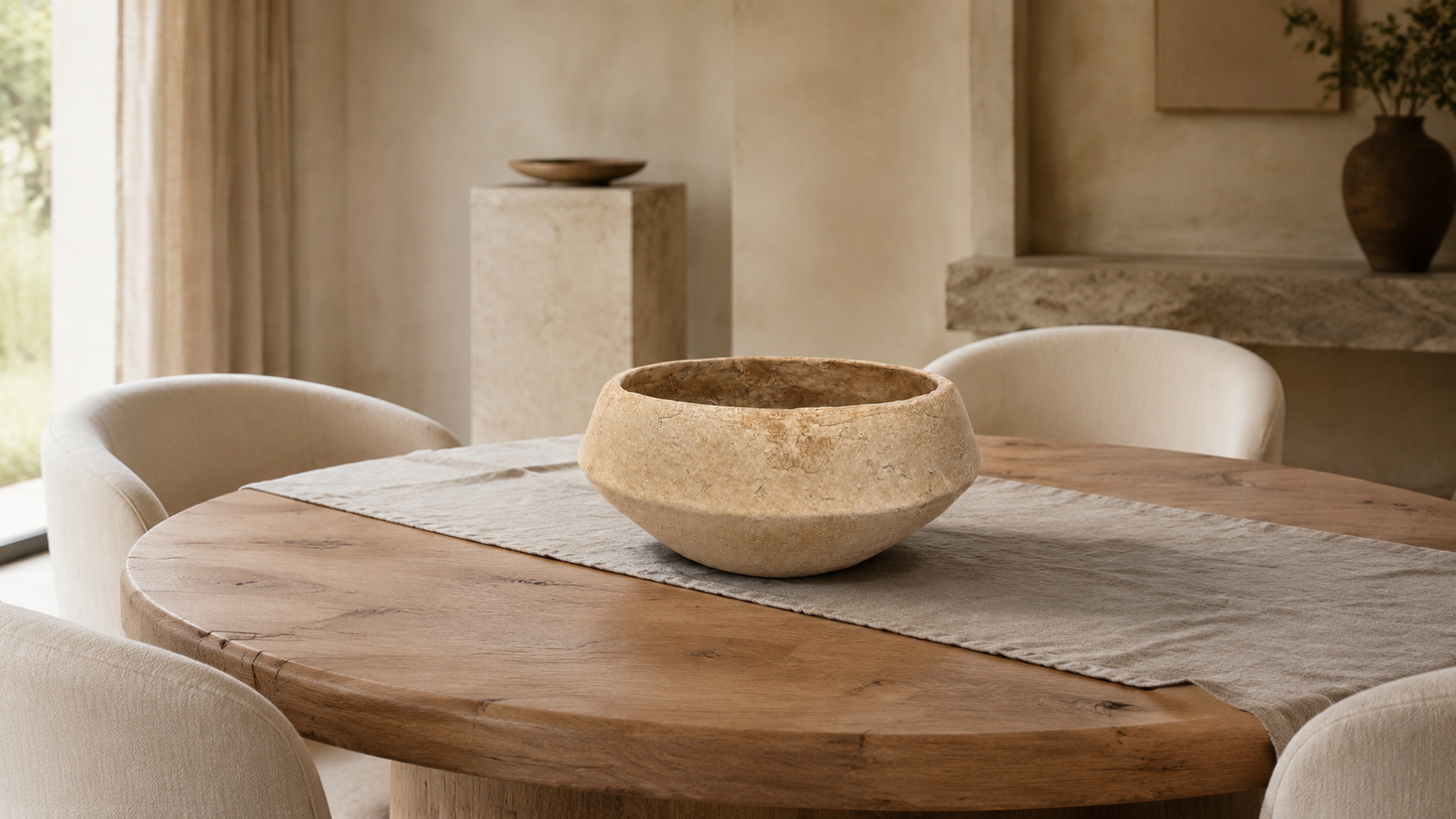 Henrietta Sculptural Cement Bowl Planter