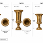 Chen Banded-Pedestal Fiberglass Urn