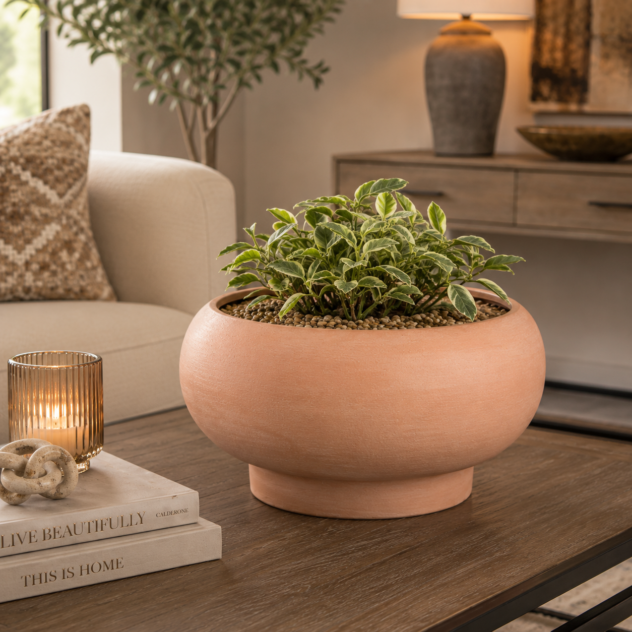 Cleo Terracotta Compote Planter