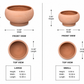 Cleo Terracotta Compote Planter
