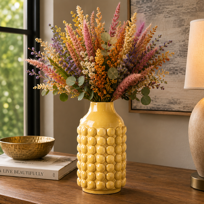 Nessa Round Bubbled Ceramic Vase