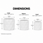 Dagen Diamond Embossed Ceramic Pot Set (Set of 3)