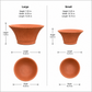 Piper Terracotta Round Planter Set (Set of 2)
