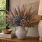 Dorli Ceramic Amphora Vase with Decorative Handles & Lava Texture