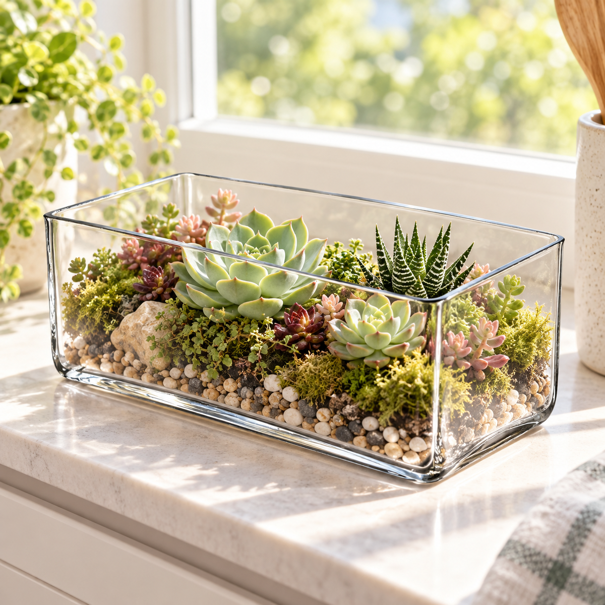 Elaris Rectangular Clear Glass Trough