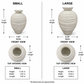 Enzie Beehive-Ridged Ceramic Vase