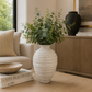 Enzie Beehive-Ridged Ceramic Vase