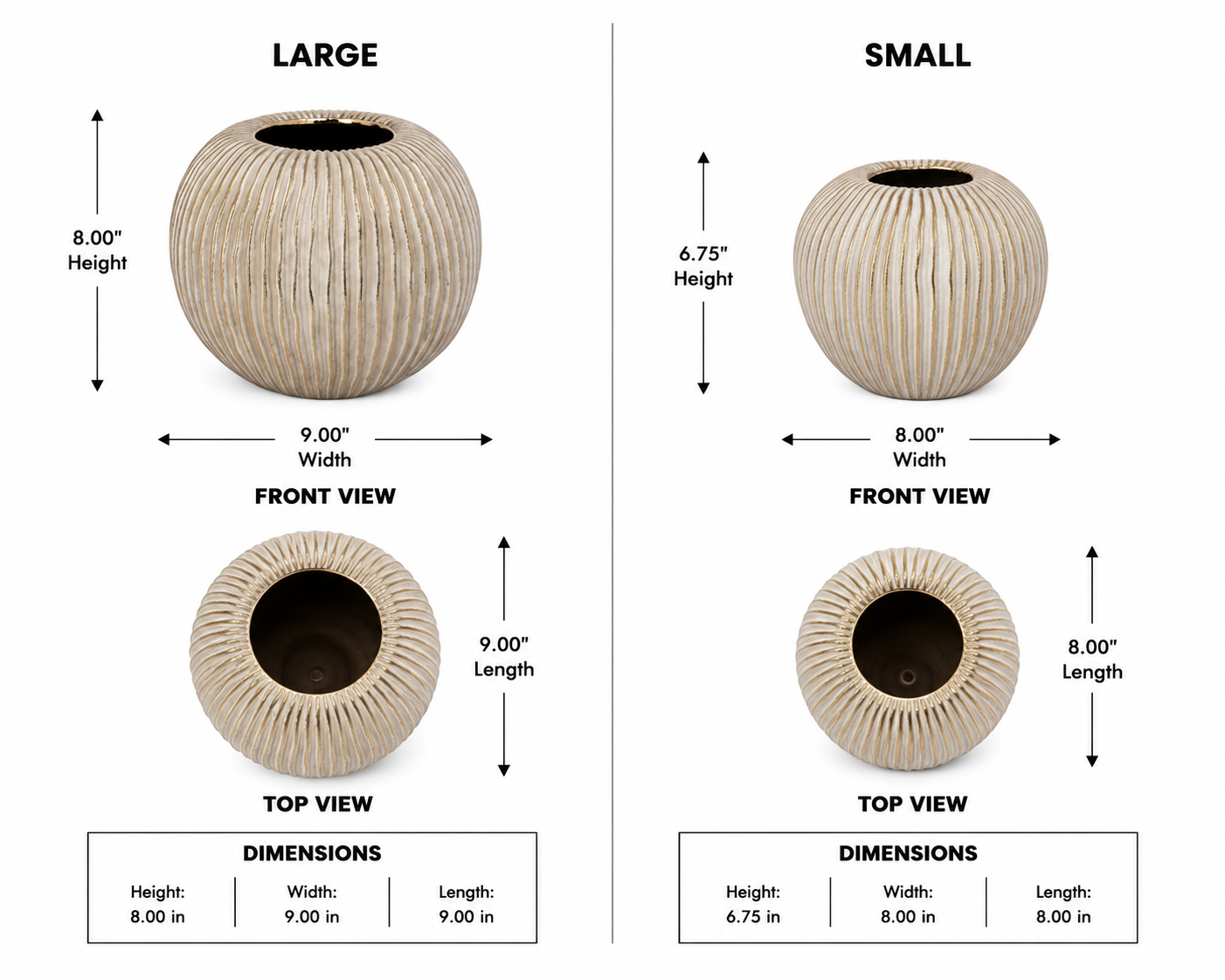 Esmar Ribbed Stoneware Planter