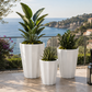 Ezrael Faceted Porcelain Planter Set (Set of 3)