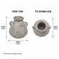 Fleur Round Ceramic Vase with Handles