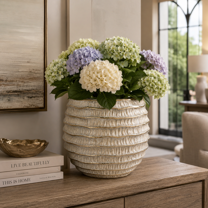Fran Ribbed Stoneware Planter