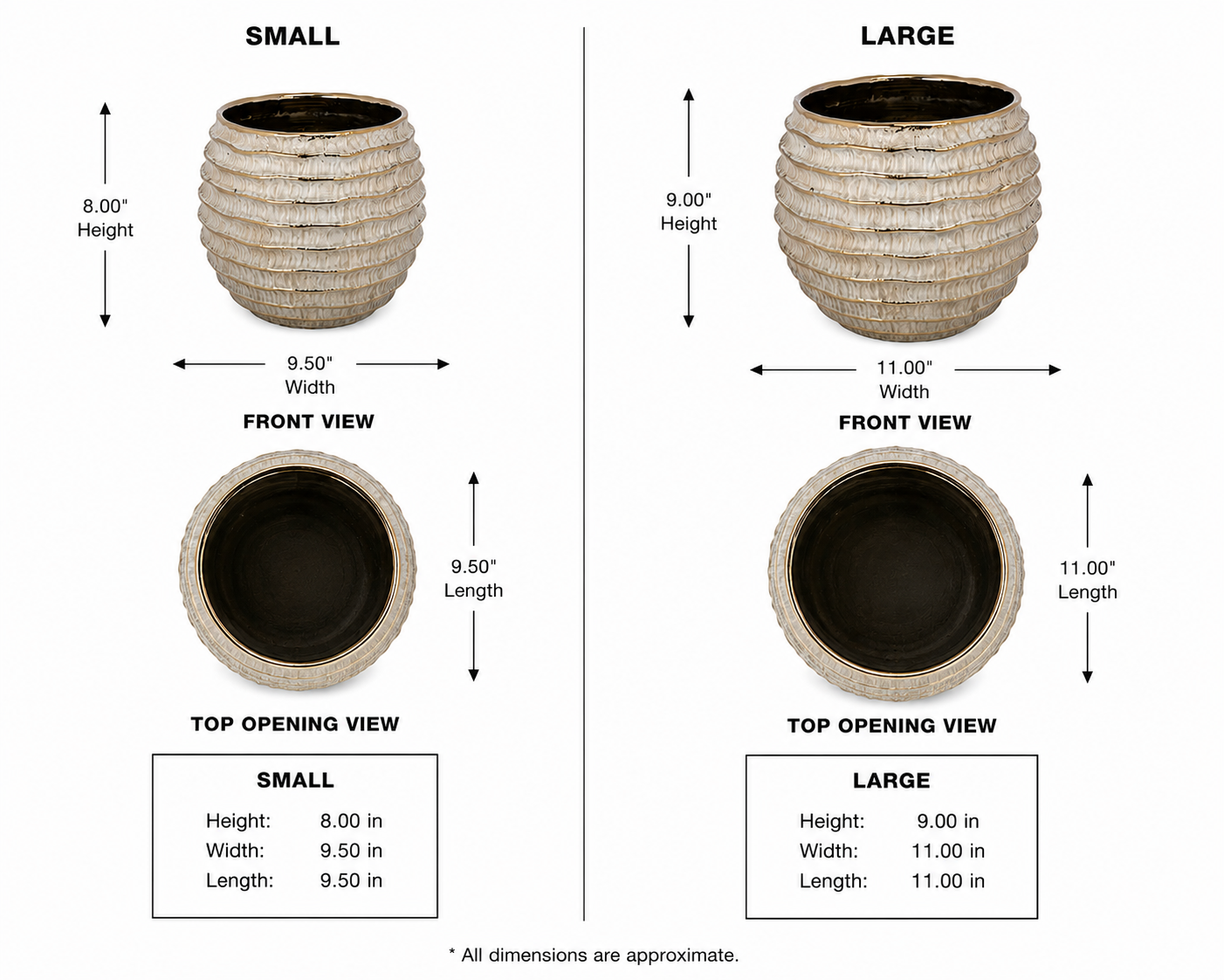 Fran Ribbed Stoneware Planter