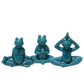 Ethelyn Ceramic Meditating Frog Figurines in Yoga Poses Set (Set of 3)