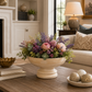 Gene Pedestal Cement Bowl Planter