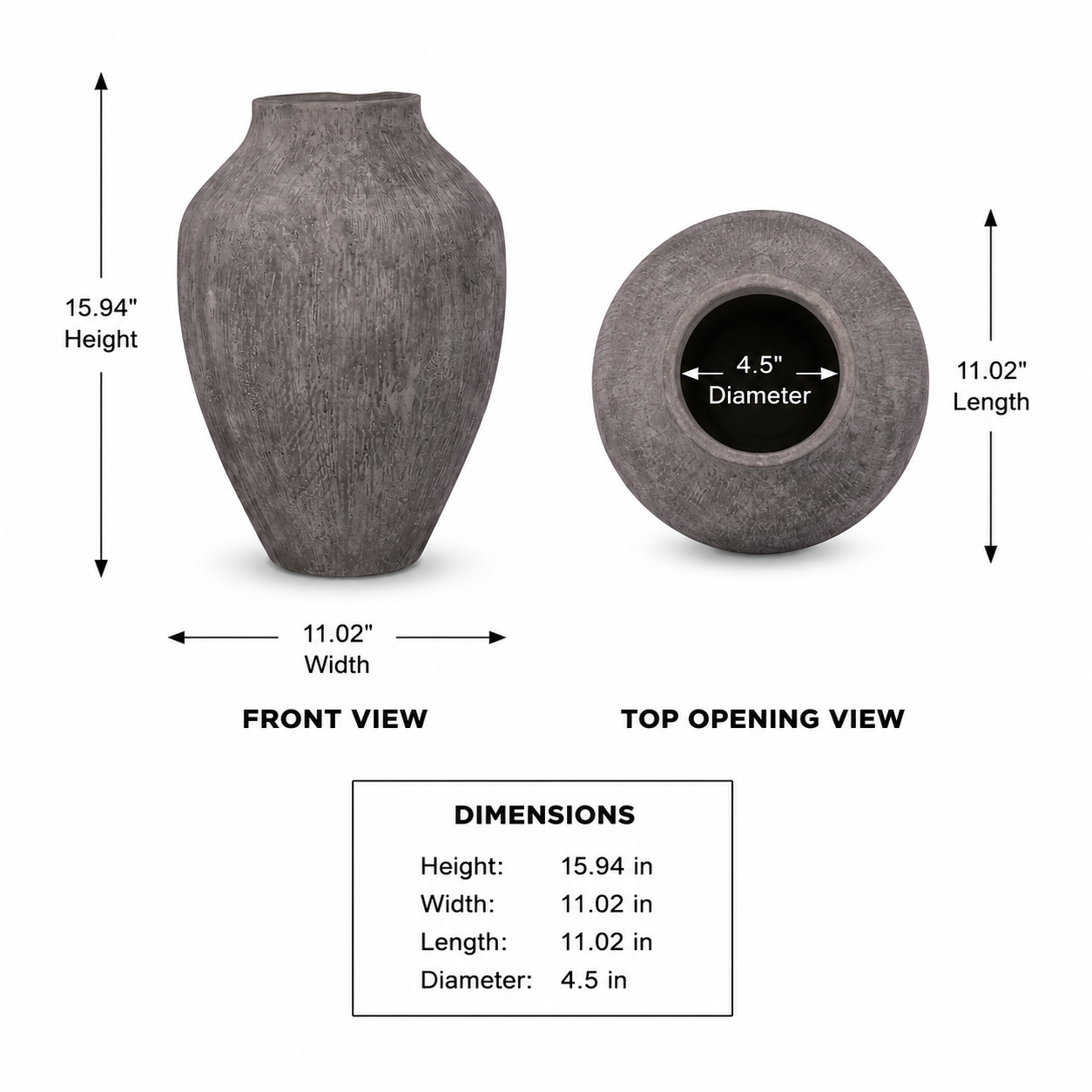 Gianie Textured Terracotta Floor Vase