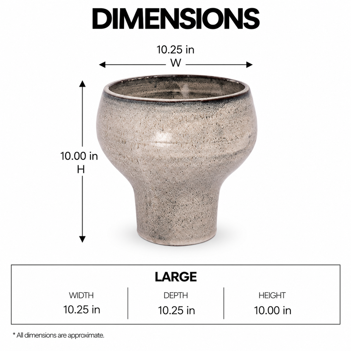 Grevelle Rounded Ceramic Vase
