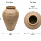 Hallel Artisan Terracotta Vase with Braided Accent Detail
