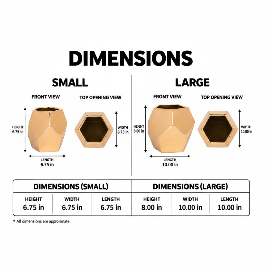 Harper Hexagon Ceramic Planter