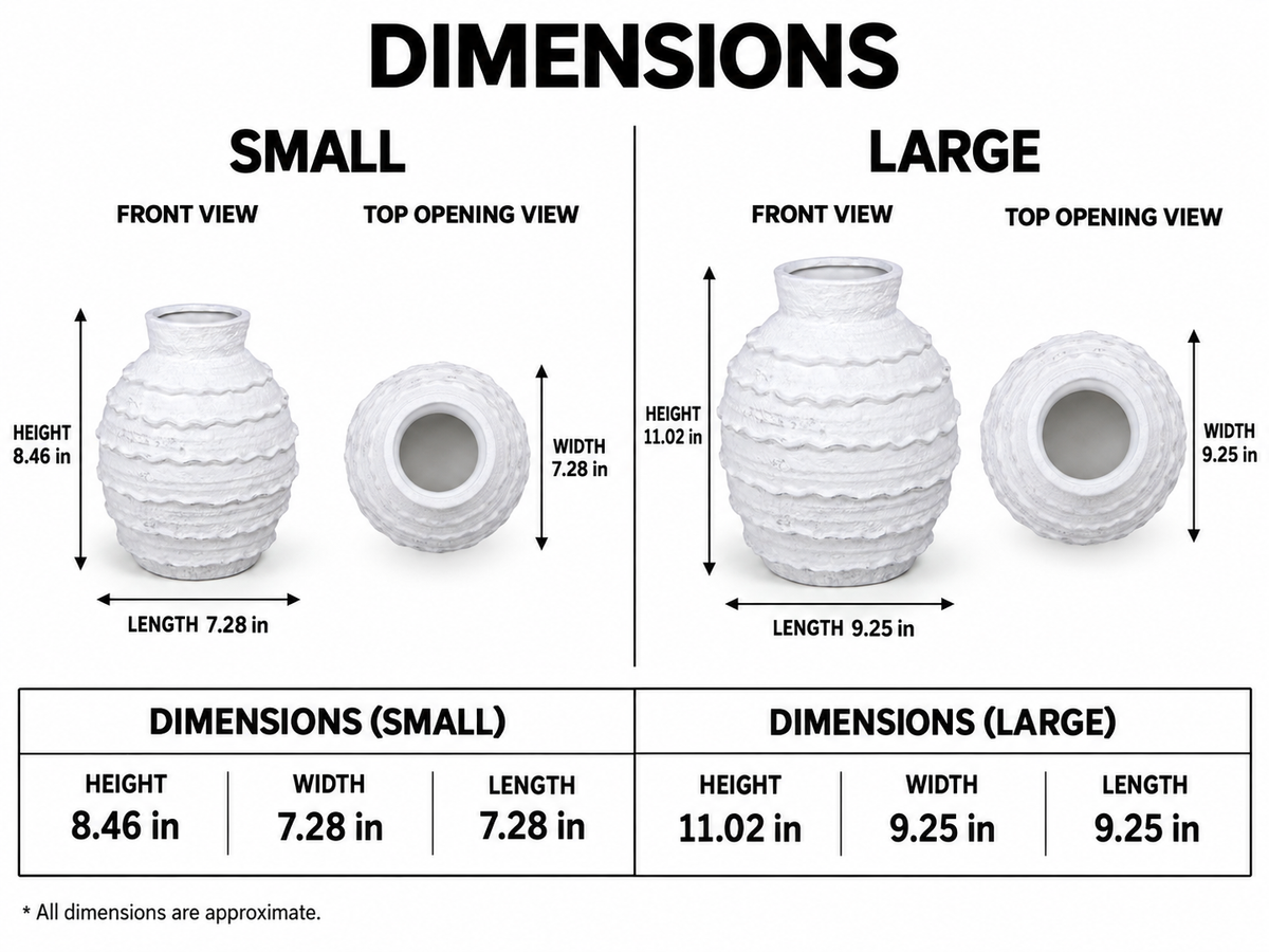 Inès Layered Textured Ceramic Vase