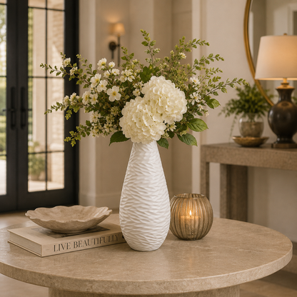 Joplin Engraved Bellied Ceramic Vase