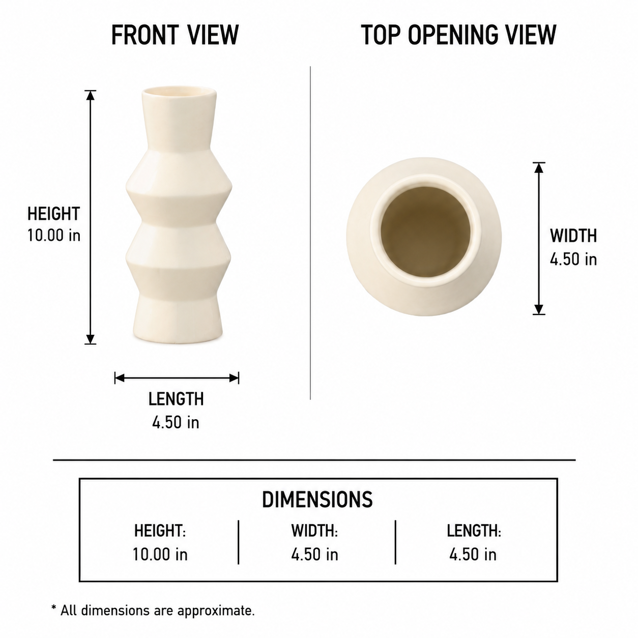 Kehlani Geometric Ceramic Bud Vase