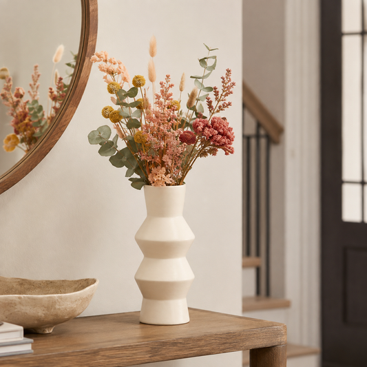 Kehlani Geometric Ceramic Bud Vase