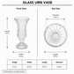 Kenzie Fluted Glass Pedestal Vase