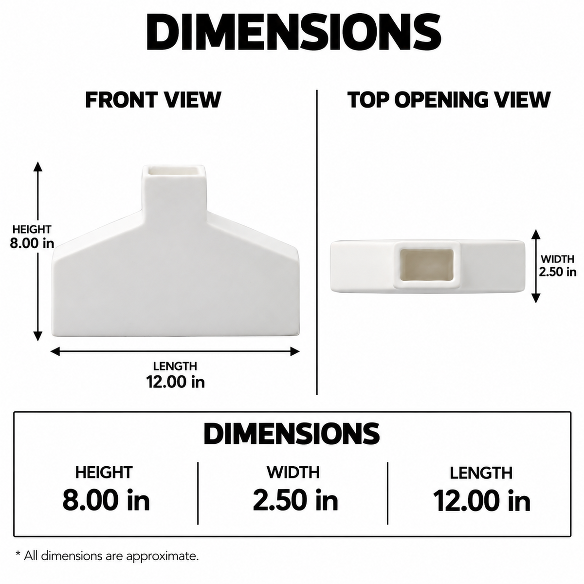 Kneena Ceramic Flat Bottle Vase