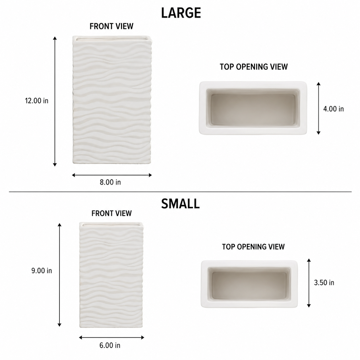 Quarin Modern Rectangular Ceramic Vase