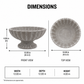 Lerie Fluted Cement Compote Bowl