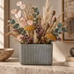 Lilijana Cement Tall Rectangle Pot