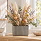 Lilijana Cement Tall Rectangle Pot